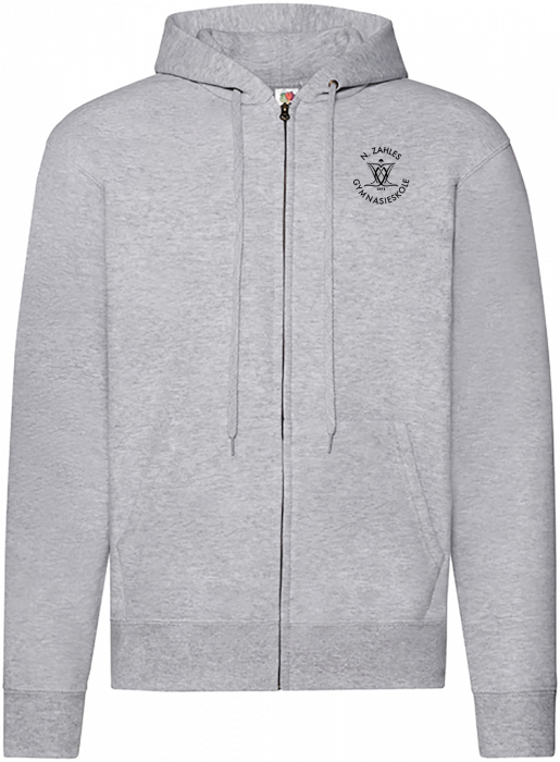 Fruit of the loom - Zahles Hoodie W. Zip - Heather Grey